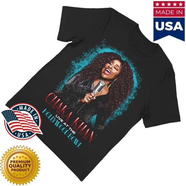 Chaka Khan Merch Chaka Khan Live At The Hollywood Bowl Microphone Shirts - New Tee Print