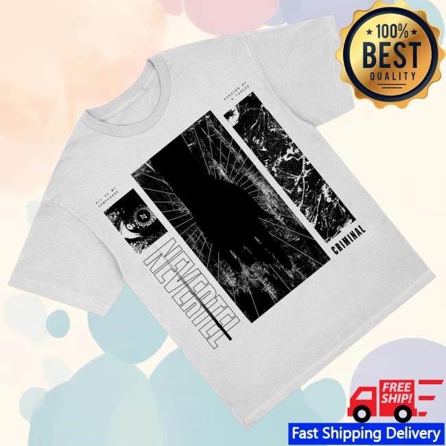 Nevertel Merch Criminal Hoodie White - New Tee Print
