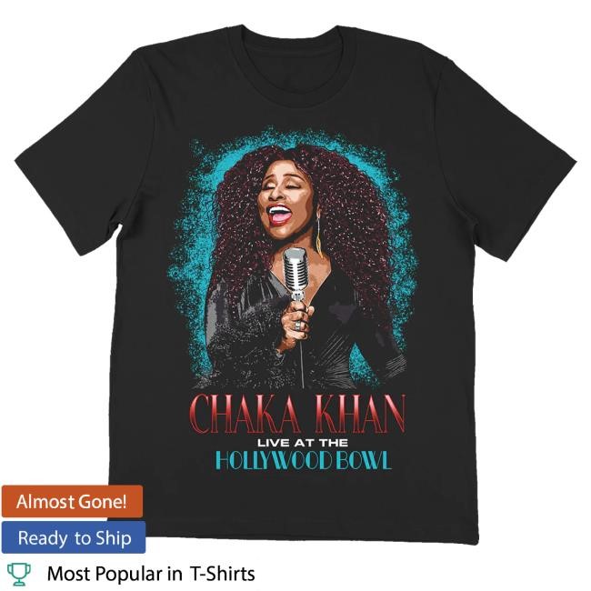 Chaka Khan Merch Chaka Khan Live At The Hollywood Bowl Microphone Shirts - New Tee Print
