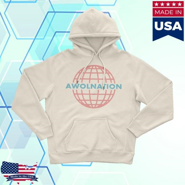 Official Awolnation Globe Sweatshirt Awolnation Merch Store Globe - New Tee Print