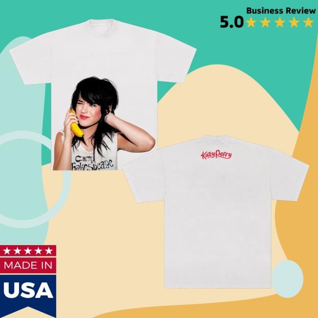Official Katy Perry Merch Banana Phone Crewneck Sweatshirt - New Tee Print