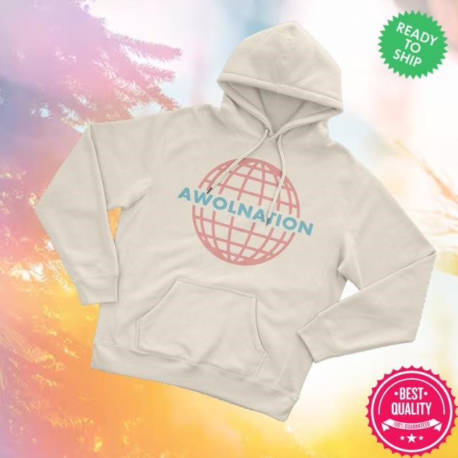 Official Awolnation Globe Sweatshirt Awolnation Merch Store Globe - New Tee Print