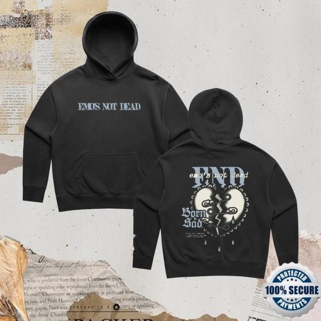 Emo's Not Dead Safety Pin Crewneck Sweatshirt - New Tee Print